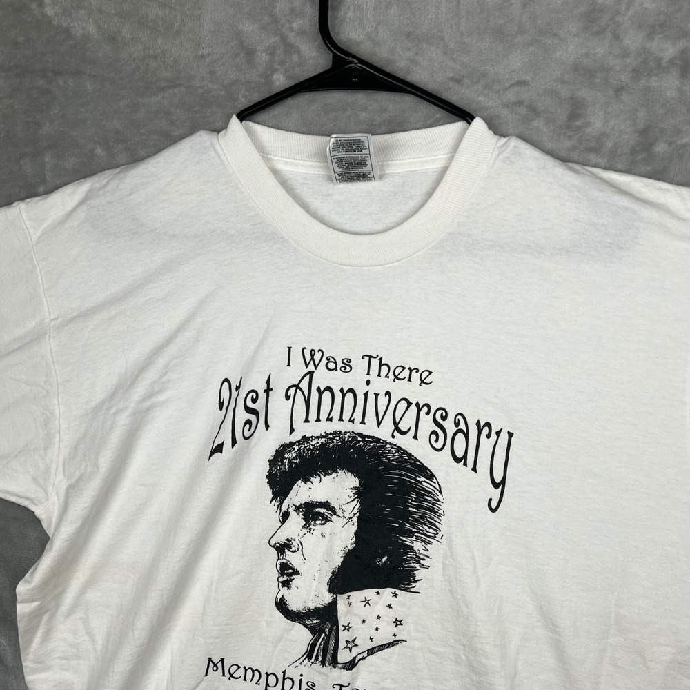 Vintage Elvis Presley 21st Anniversary Memphis‎ Tennessee T Shirt XL - Picture 3 of 11